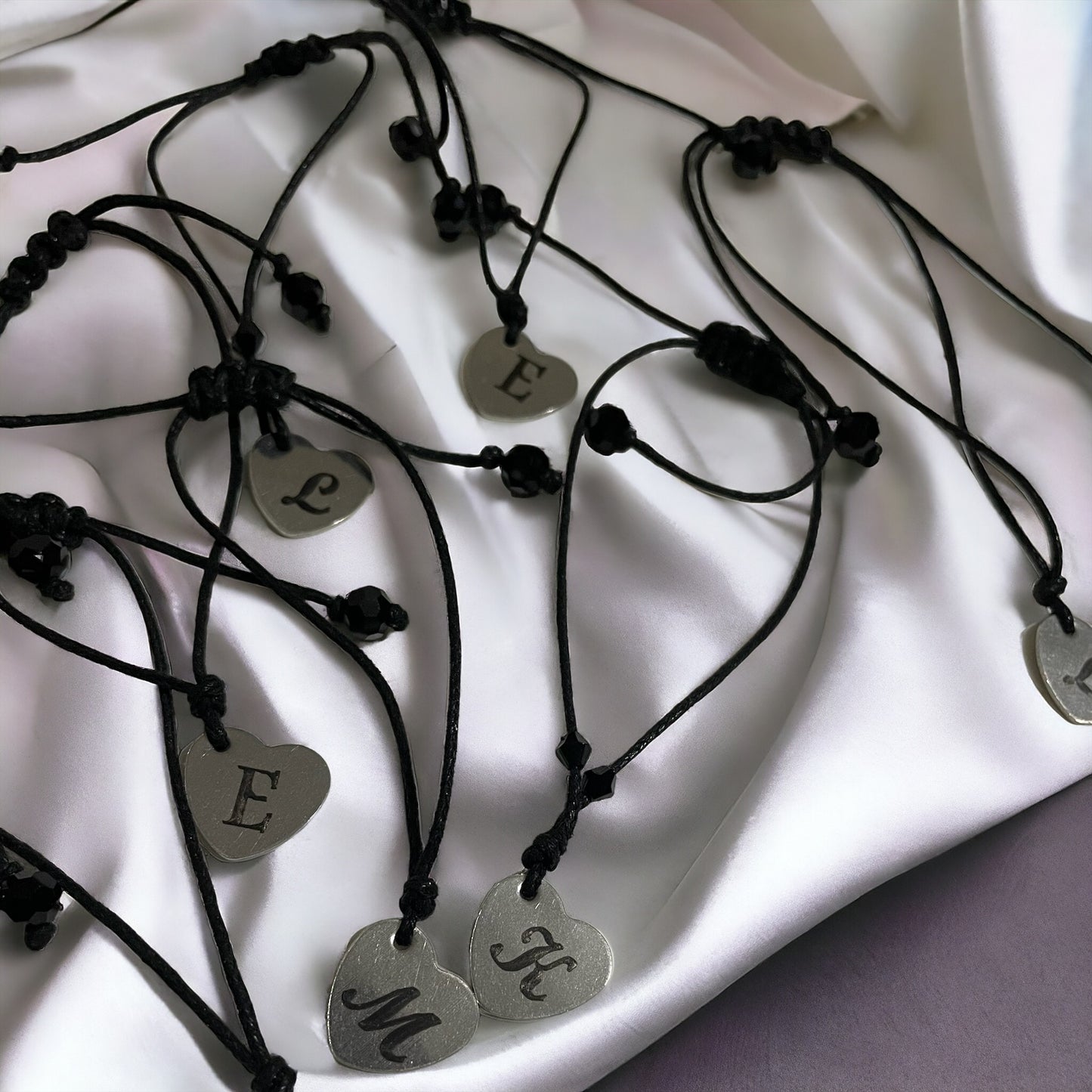 Love Knot Adjustable Heart Bracelet.