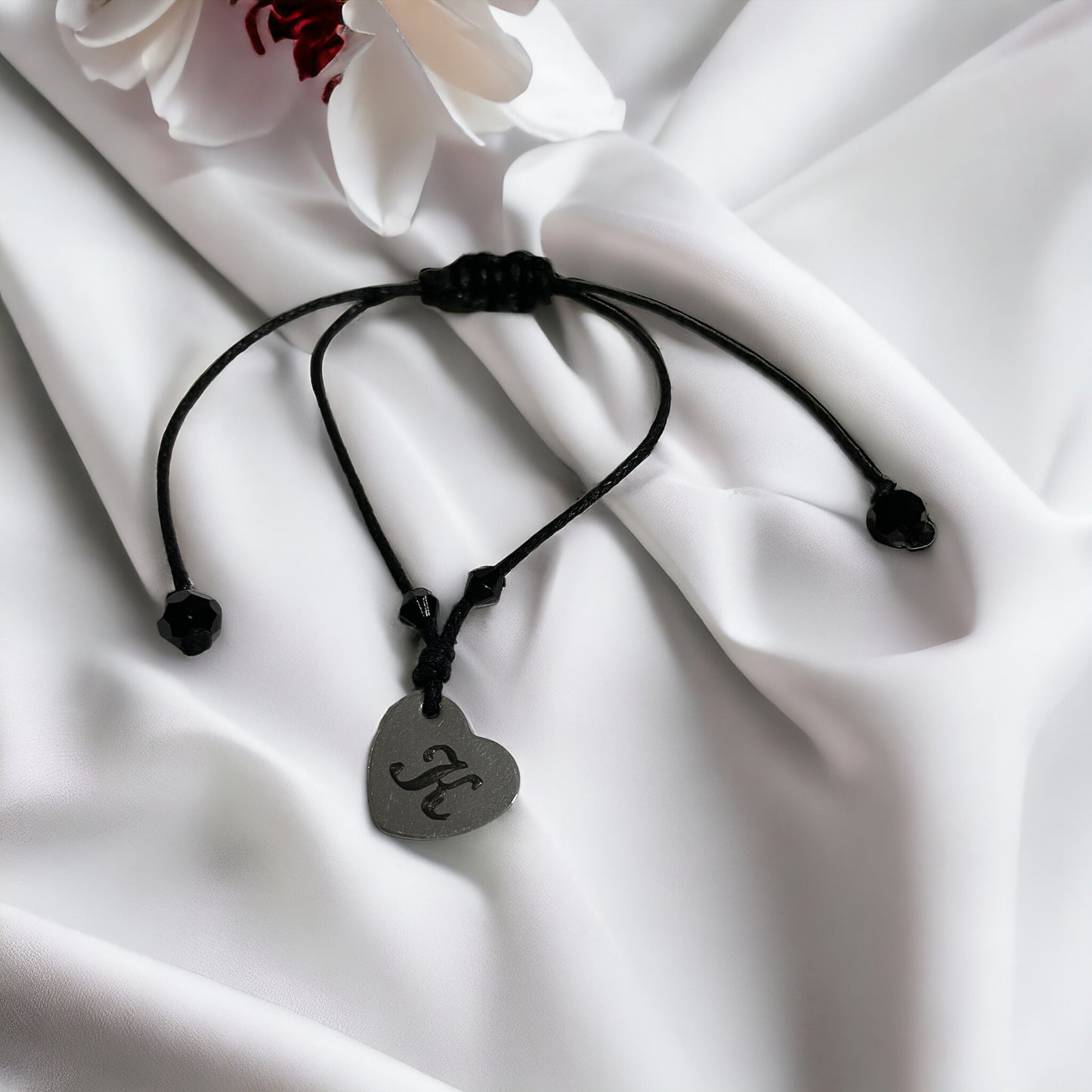 Love Knot Adjustable Heart Bracelet.