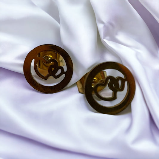 Material: Premium stainless steel for durability and longevity. Plating: Exquisite gold plating for a radiant finish. Design: Minimalist circular shape for a chic and timeless look. Closure: Secure butterfly backs ensure a comfortable and safe fit. Versatility: Suitable for various occasions, from the office to an evening out.